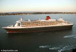 ID 3727 QUEEN MARY 2 (2003/148528grt/IMO 9241061) passng the East Coast Bays as she makes her way inbound to Auckland, NZ during her maiden round th world cruise.